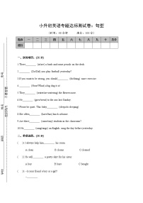 小升初英语专题过关检测卷：句型（含答案）