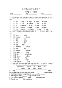 小升初英语通用版专项复习练习4：语音