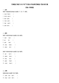 【真题汇编】2022年广东省小升初英语真题汇编——02语音词汇篇（含答案）