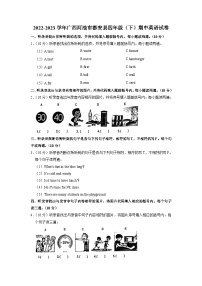 广西河池市都安县2022-2023学年四年级下学期期中英语试卷