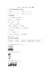英语五年级下册Unit 5 Whose dog is it? Part A第3课时综合训练题