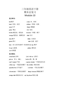 【期末复习】小学英语三年级下册单元复习精讲精练 Module 10 外研版（三起）含答案