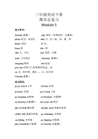 【期末复习】小学英语三年级下册单元复习精讲精练 Module 5 外研版（三起）含答案