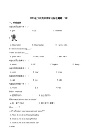 【期末复习】小学英语三年级下册期末模拟卷（四）人教PEP版（含答案）