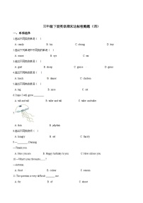 【期末复习】小学英语三年级下册期末模拟卷（四）外研版（三起）（含答案）