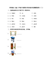 【期末复习】小学英语三年级下册 期末模拟卷（二） 译林版（三起）（含答案）