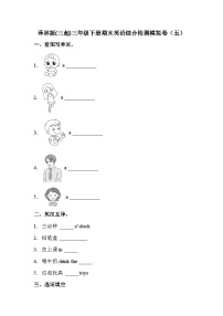 【期末复习】小学英语三年级下册 期末模拟卷（五） 译林版（三起）（含答案）