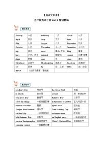 【期末复习】小学英语五年级下册单元复习精讲精练 Unit 3  人教PEP版（含答案）