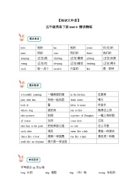 【期末复习】小学英语五年级下册单元复习精讲精练 Unit 5  人教PEP版（含答案）