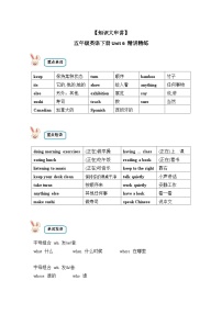 【期末复习】小学英语五年级下册单元复习精讲精练 Unit 6  人教PEP版（含答案）