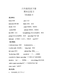 【期末复习】小学英语六年级下册单元复习精讲精练Module 6 外研版（三起）含答案