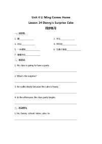 小学英语冀教版 (一年级起点)六年级下册Lesson 24 Danny’s surprise cake一课一练