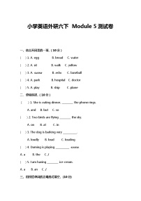 小学英语外研六下  Module 5测试卷及答案