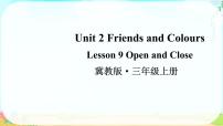 英语三年级上册Lesson 9 Open and Close说课ppt课件