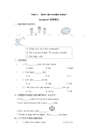 小学英语Lesson 19当堂达标检测题