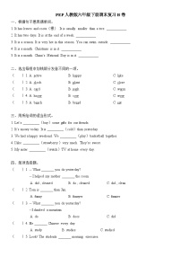 PEP英语人教版六年级下册期末复习B卷（含答案）
