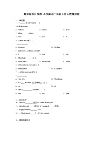 期末综合自检卷-小学英语三年级下册人教精通版