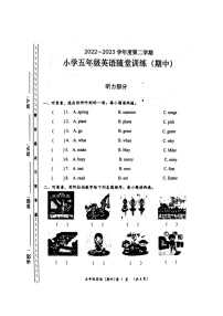 广东省揭阳市揭东区2022-2023学年五年级下学期期中考试英语试题