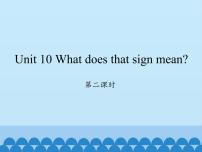 湘少版五年级上册Unit 10 What does that sign mean?背景图ppt课件