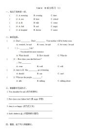 人教版 (PEP)六年级上册Unit 6 How do you feel? Part B精品课后测评