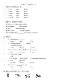 人教版 (PEP)六年级上册Unit 6 How do you feel? Part A精品课堂检测