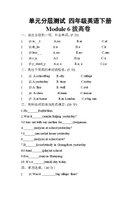 【暑假分层作业】(外研版三起)英语四年级下册（四升五）暑假-Module 6 拔高卷（含答案）