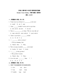 沪教牛津版(六三制一起)五年级下册Module 2 Work and playUnit 6 Holidays精品当堂达标检测题