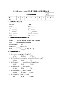 （教研室）河南省周口市沈丘县2022-2023学年五年级下学期期末教学质量监测英语试题