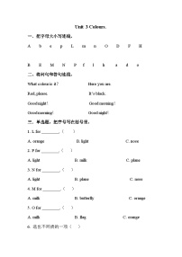 小学英语外研剑桥版三年级上册Unit 3 Colours优秀同步达标检测题