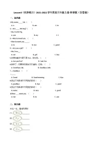 小学英语科普版三年级上册Lesson 3 Nice to meet you精品巩固练习