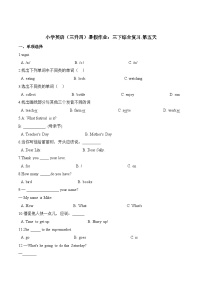 小学英语（三升四）暑假作业：三下综合复习-第五天 冀教版（三起） （含答案）