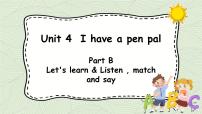 小学英语人教版 (PEP)六年级上册Unit 4 I have a pen pal Part B优质课课件ppt