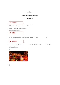 小学英语沪教牛津版(六三制三起)五年级下册Unit 11 Chinese festivals练习