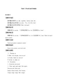 鲁科版 (五四制)三年级下册Lesson 2 Do you like fish?教案