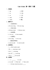 小学英语牛津译林版四年级上册Unit 8 Dolls精品第一课时测试题