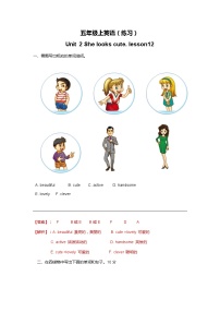 人教精通版五年级上册Lesson 12精品习题