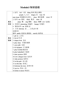 【同步导学案】外研版（三起）英语四年级上册-第三模块学案（导学案）