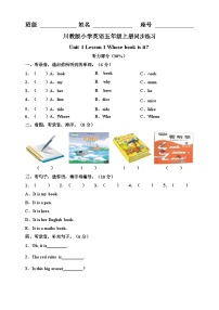 小学英语川教版五年级上册Lesson 1 Whose book is it?优秀课时训练