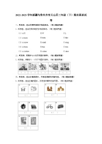 2022-2023学年新疆乌鲁木齐市天山区三年级下学期期末英语试卷(含解析）