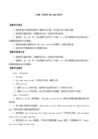 小学英语沪教牛津版(五四制)四年级上册unit 3 How do you feel?教案及反思