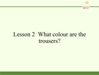 科普版四年级下册Lesson 2 What colour are the trousers?图文课件ppt