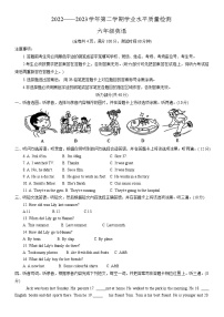 河南省洛阳市栾川县2022-2023学年六年级下学期7月期末英语试题