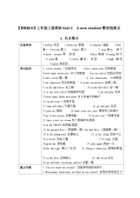 【期中重难点】译林版英语五年级上册--Unit2《A new student》教材重难点讲学案