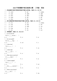 2022-2023学年河南省驻马店市确山县科普版三年级下学期4月期中英语试卷