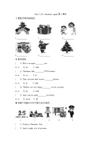 湘少版六年级上册Unit12 It's Christmas again!第1课时达标测试