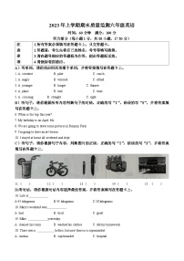 2022-2023学年湖南省岳阳市岳阳县人教PEP版六年级下学期6月期末英语试卷(无答案)