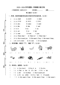 广东省江门市新会区会城镇城南小学2023-2024学年三年级上学期11月期中英语试题