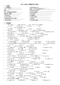 期中（试题）译林版（三起）英语六年级上册