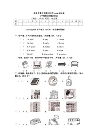 湖北省襄阳市老河口市2023-2024学年六年级上学期11月期中英语试题