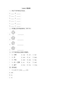 英语三年级上册Lesson 9 What colour is the cap?同步练习题